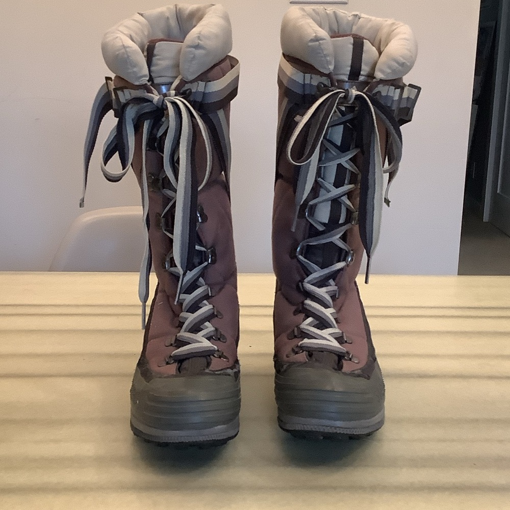 Adidas by Stella McCartney Plum and Taupe Winter Boots